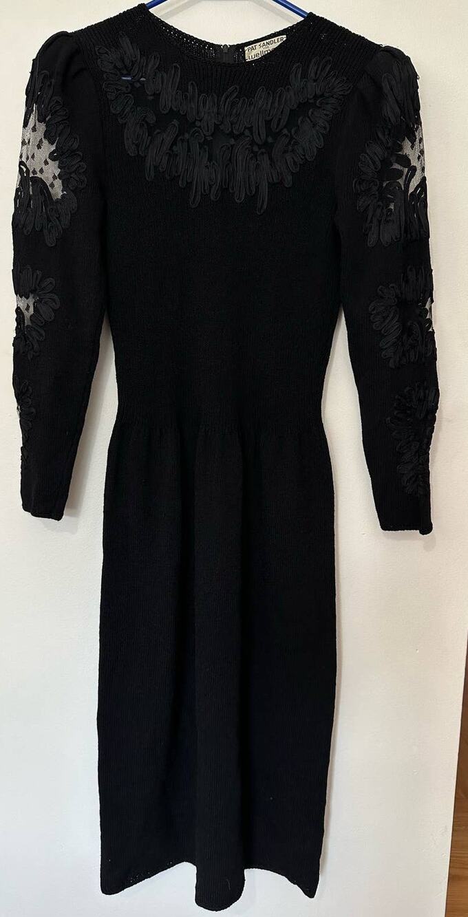 Pat Sandler for Wellmore Black Vintage Dress Size 8
